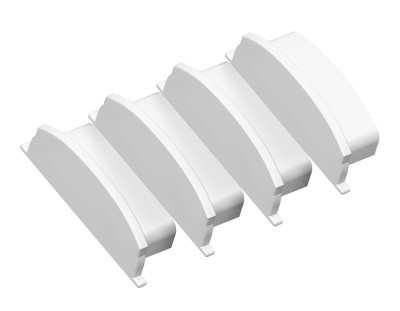 Заглушка для накладного алюминиевого профиля GP1500 (комплект 4шт) Ambrella light GP8180