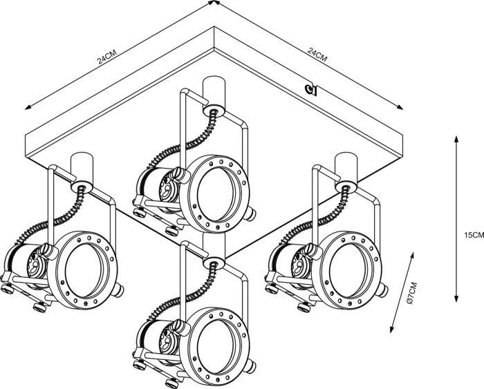 Спот Arte Lamp COSTRUTTORE A4300PL-4WH