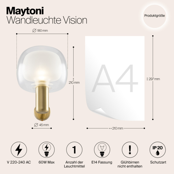 Бра Maytoni MOD411WL-01G