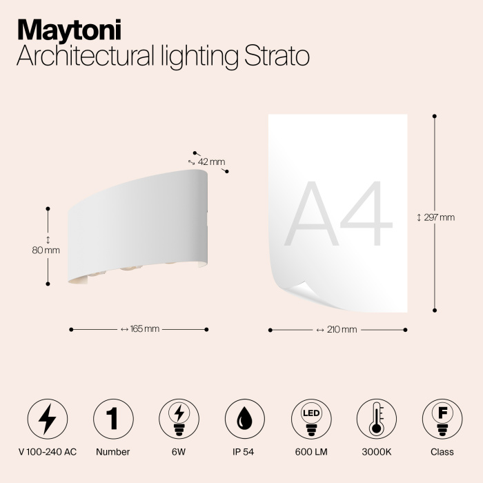 Светильник настенный Maytoni Strato O417WL-L6W3K