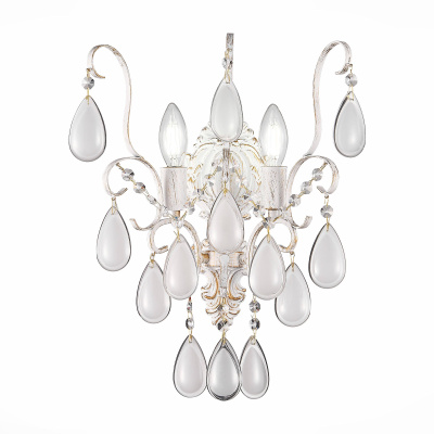 SLE160301-02 Светильник настенный Золото/Белый матовый E14 2*60W