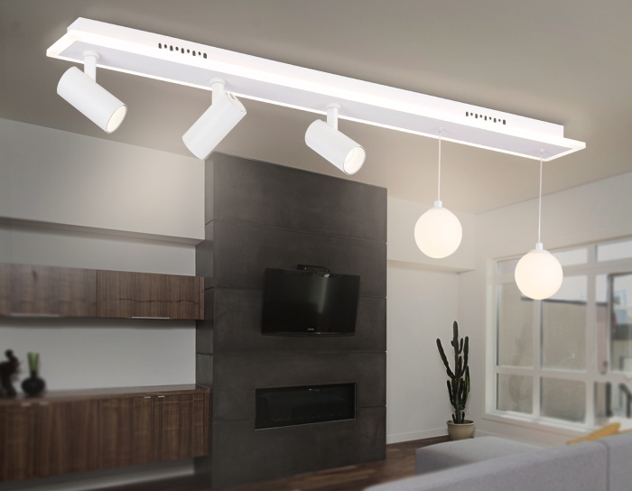 Потолочный светодиодный светильник со сменной лампой и пультом управления Ambrella light FL66201