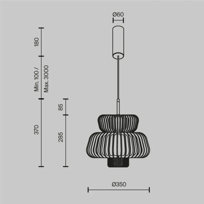 Подвесной светильник Maytoni Namiki MOD465PL-L12BK1