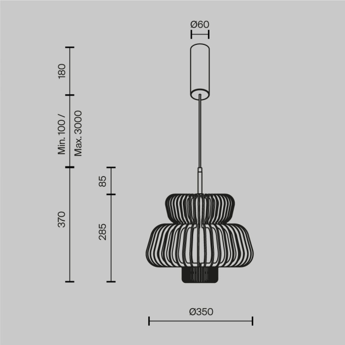 Подвесной светильник Maytoni Namiki MOD465PL-L12BK1