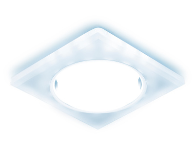 Встраиваемый точечный светильник GX53 с LED подсветкой Ambrella light G215 WH/CH/CLD