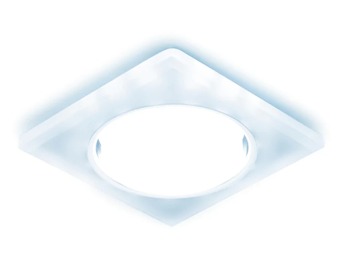 Встраиваемый точечный светильник GX53 с LED подсветкой Ambrella light G215 WH/CH/CLD