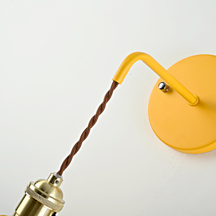 Бра с подвесным плафоном BRAID WALL Yellow ImperiumLoft