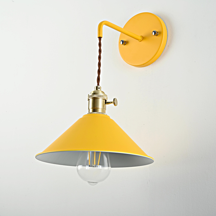 Бра с подвесным плафоном BRAID WALL Yellow ImperiumLoft