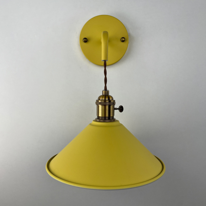 Бра с подвесным плафоном BRAID WALL Yellow ImperiumLoft