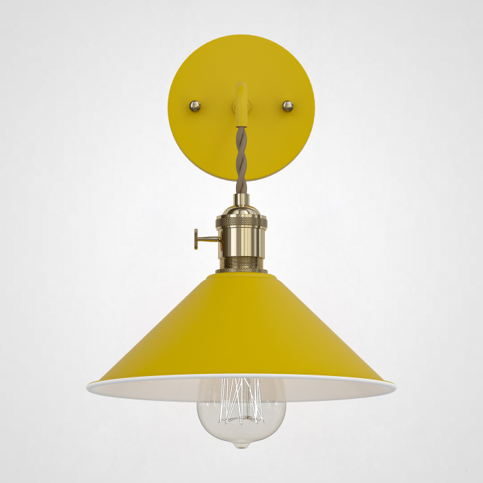 Бра с подвесным плафоном BRAID WALL Yellow ImperiumLoft