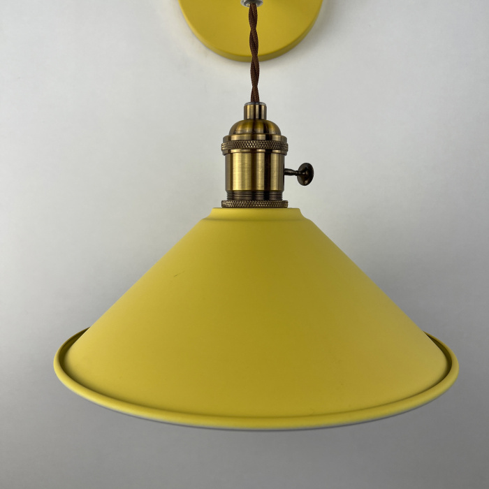 Бра с подвесным плафоном BRAID WALL Yellow ImperiumLoft