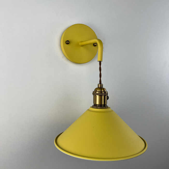 Бра с подвесным плафоном BRAID WALL Yellow ImperiumLoft