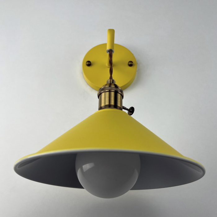 Бра с подвесным плафоном BRAID WALL Yellow ImperiumLoft