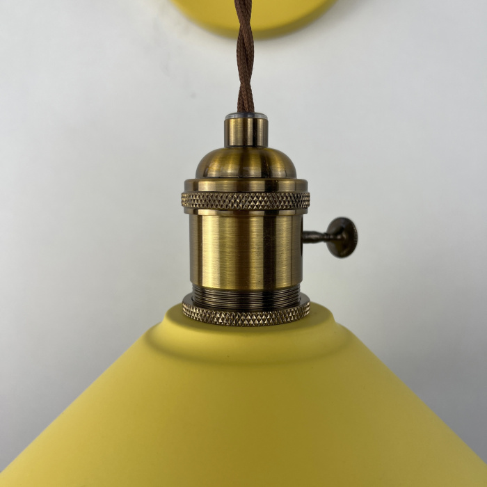 Бра с подвесным плафоном BRAID WALL Yellow ImperiumLoft