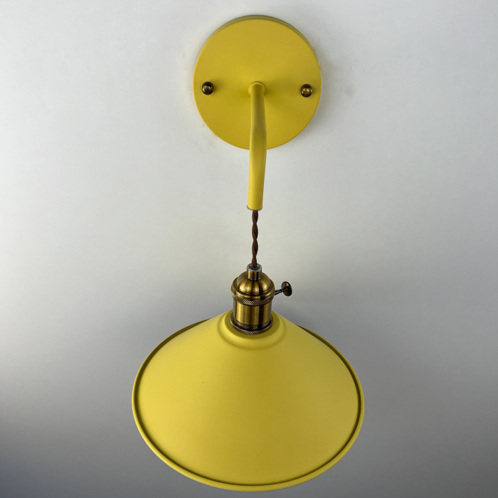 Бра с подвесным плафоном BRAID WALL Yellow ImperiumLoft