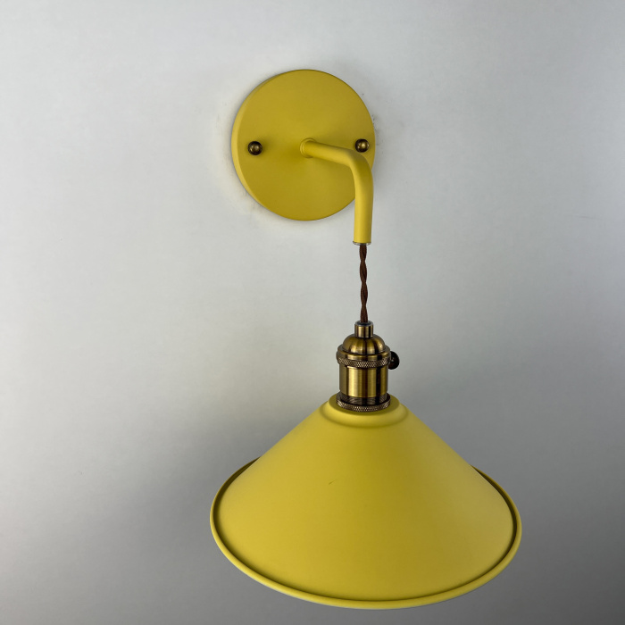 Бра с подвесным плафоном BRAID WALL Yellow ImperiumLoft