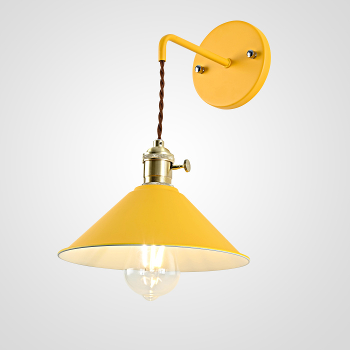 Бра с подвесным плафоном BRAID WALL Yellow ImperiumLoft