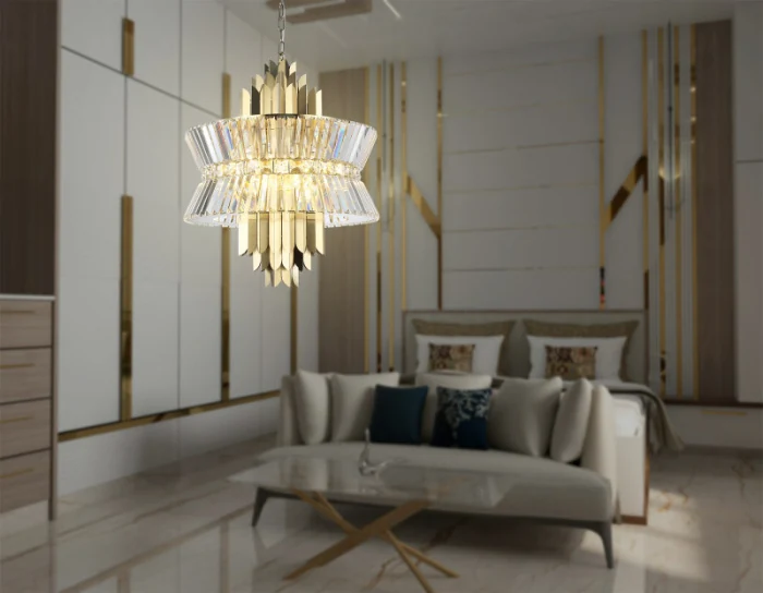 Подвесная люстра с хрусталем HIGH LIGHT AMBRELLA LIGHT LH41017