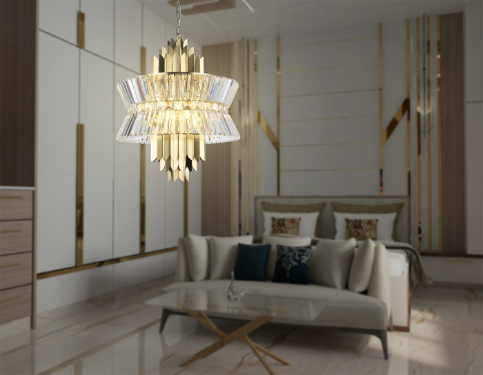 Подвесная люстра с хрусталем HIGH LIGHT AMBRELLA LIGHT LH41017