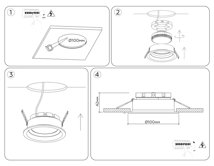 Встраиваемый поворотный точечный светильник TECHNO SPOT AMBRELLA LIGHT TN52230