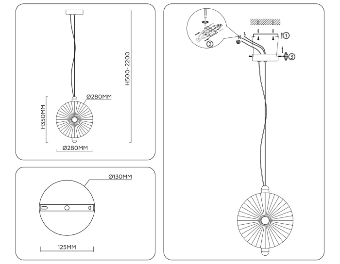 Подвесной светодиодный светильник HIGH LIGHT AMBRELLA LIGHT LH31147