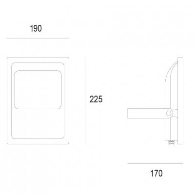 Уличный прожектор Leds C4 PX-0115-NEG