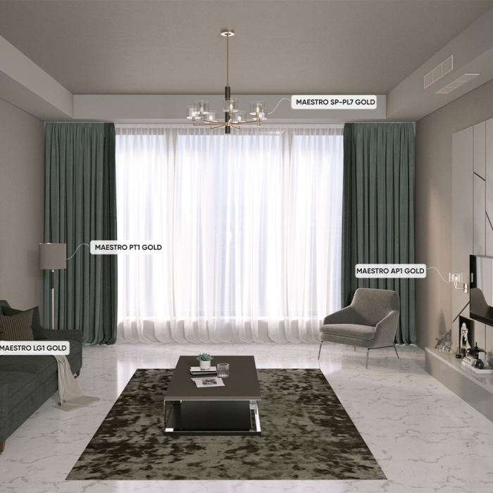 Люстра Crystal Lux MAESTRO SP-PL7 GOLD