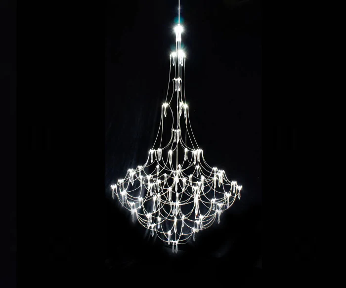 Люстра димм. Галанта хром d100 h320 Led Osram 75*0,5W (3000-6000K) Kink Light 07888-100,02(21)