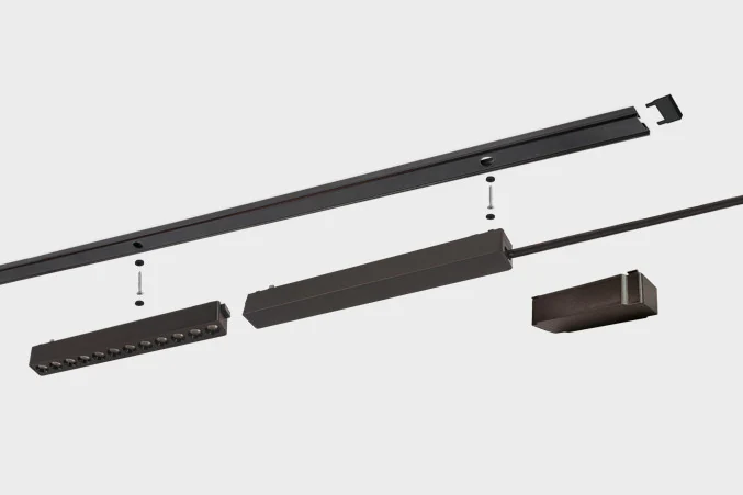 Накладной магнитный шинопровод ITALLINE IT09-9020 black tube