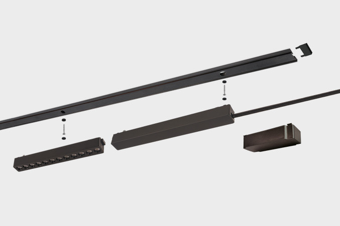 Накладной магнитный шинопровод Italline IT09-9020 black tube