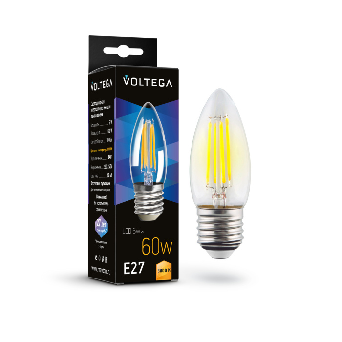 Светодиодная лампа Voltega Candle matt 6W 7208