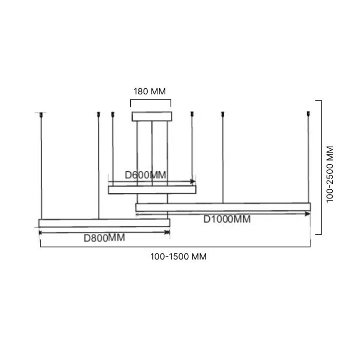 Подвесной светильник CRUISE D60+80+100 ImperiumLoft