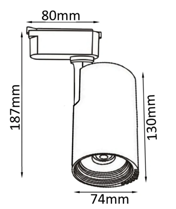 Светильник трековый однофазный Crystal Lux CLT 0.31 007 20W BL