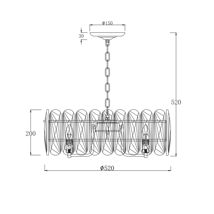 Подвесной светильник ARABANA ESCADA 2114/8S Gold