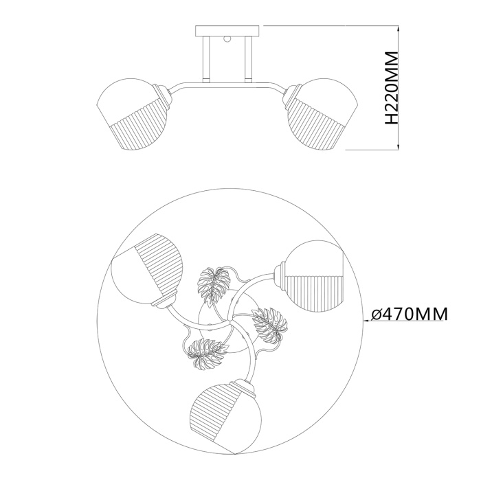 Потолочный светильник KALINA ESCADA 1119/3PL