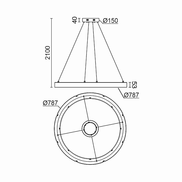 Подвесной светильник Ledron OD2565-80