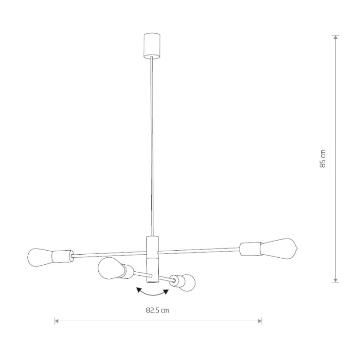 Подвесная люстра Nowodvorski Rotor Black/Gold 7935