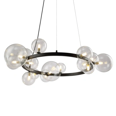 Подвесная люстра Delight Collection Art Deco Bubble OMG1075R black/clear