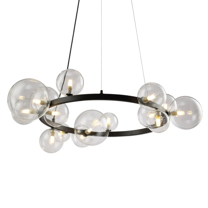 Подвесная люстра Delight Collection Art Deco Bubble OMG1075R black/clear