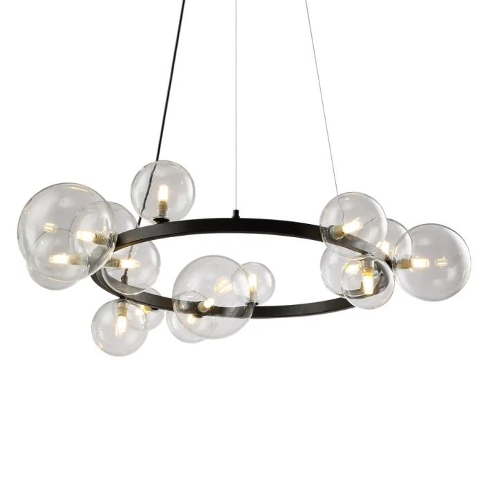 Подвесная люстра Delight Collection Art Deco Bubble OMG1075R black/clear