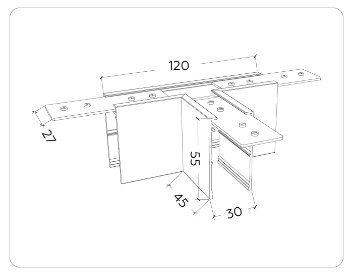 Коннектор Т-образный для накладного шинопровода Magnetic 220V Ambrella light GL1036
