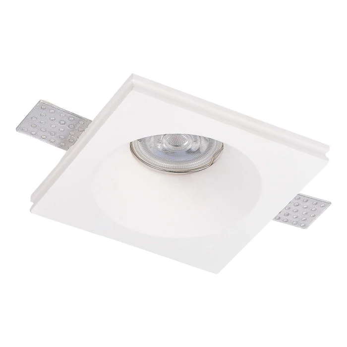 Светильник встраиваемый из гипса Белый GU10 1*50W IP20 L120xW120xH40 220V Без ламп ST254.328.01