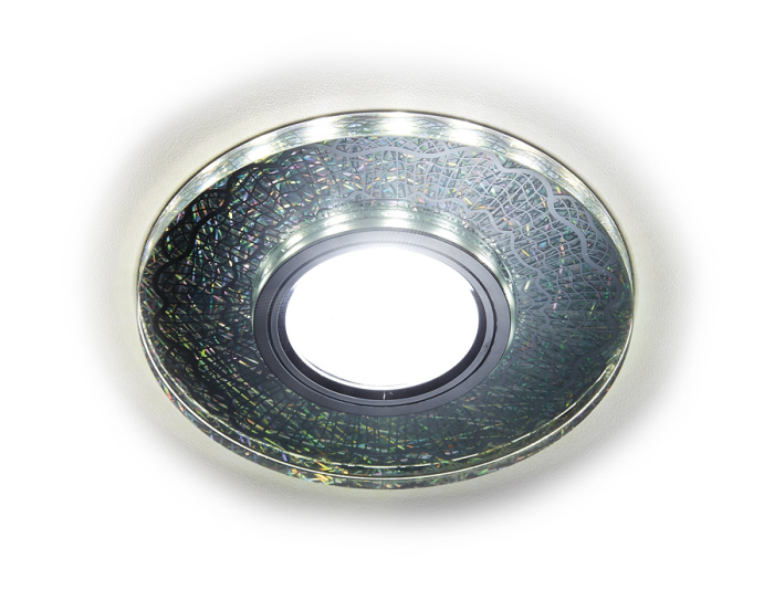 Встраиваемый точечный светильник MR16 со светодиодной подсветкой Ambrella light S175 PR/CH