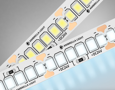 Светодиодная лента Ambrella Light GS3303 2835 240Led /18W m/ 24V IP20 6500K 5m Ambrella light GS3303