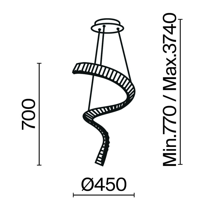 Подвесной светильник Maytoni Krone P097PL-L48BS3K