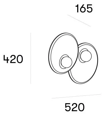 Настенный светильник Leds C4 TRIP Double Gold
