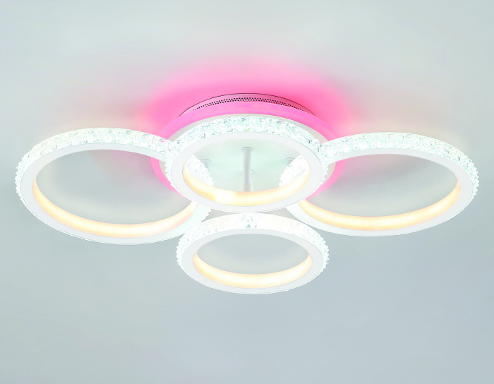 Потолочный светодиодный светильник с RGB подсветкой и пультом Ambrella light FA9524