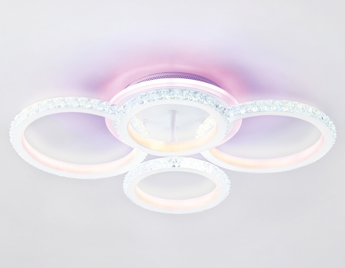 Потолочный светодиодный светильник с RGB подсветкой и пультом Ambrella light FA9524