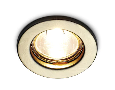 Металлический встраиваемый точечный светильник MR16 Ambrella light FT9210 SB
