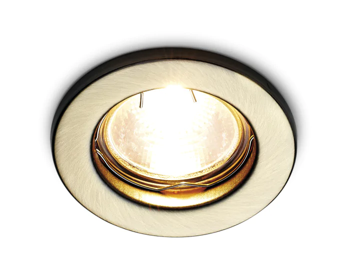 Металлический встраиваемый точечный светильник MR16 Ambrella light FT9210 SB